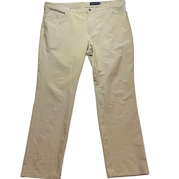 Dunning mens 42X32 Golf Pants Performance Stretch‎ Khaki Beige tan - Picture 1 of 7